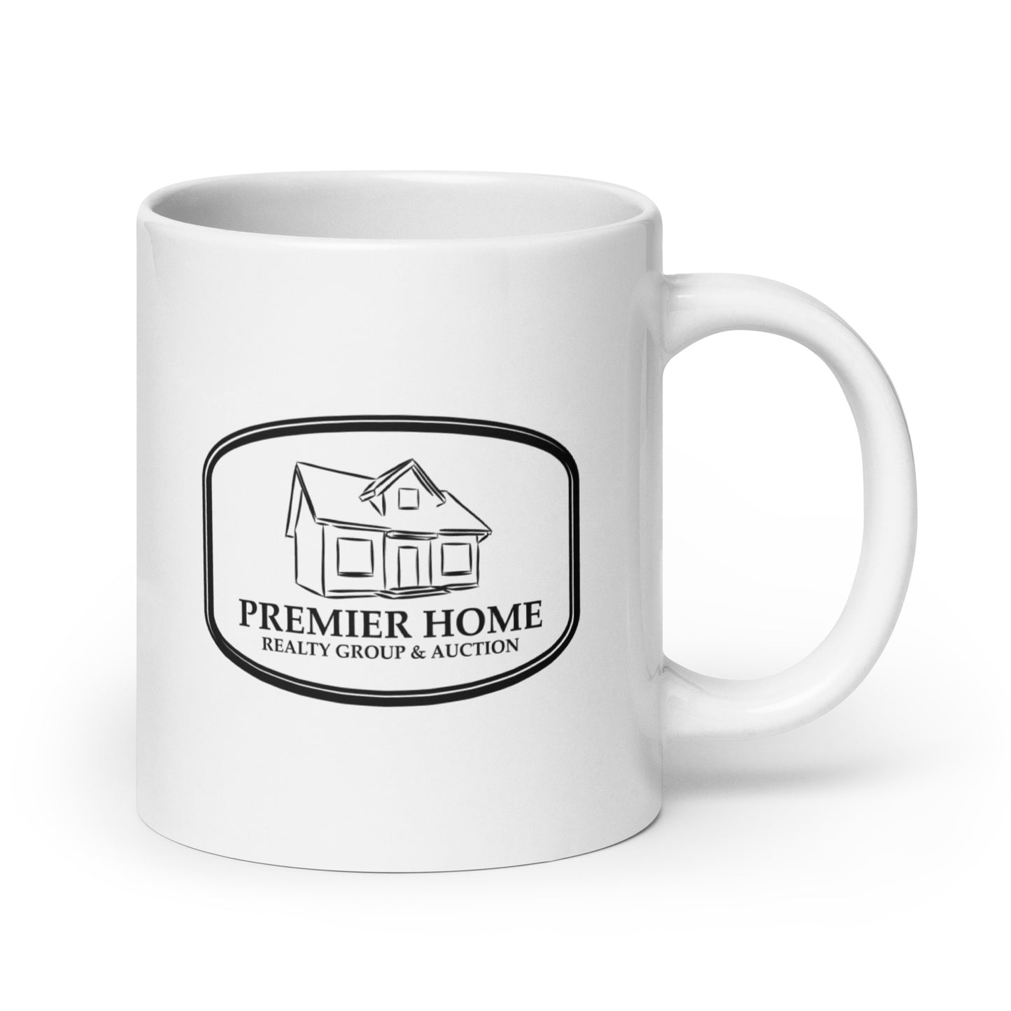 White Glossy Mug - Home
