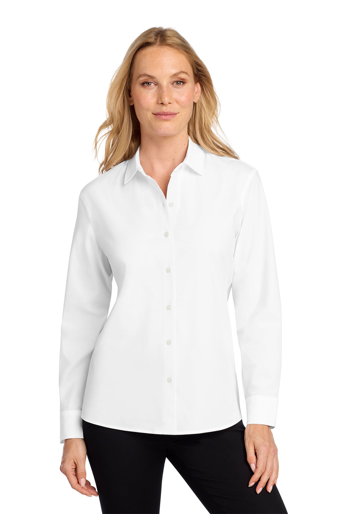 Mercer+Mettle® Women’s Long Sleeve Stretch Woven Shirt - Farm (COLOR LOGO)